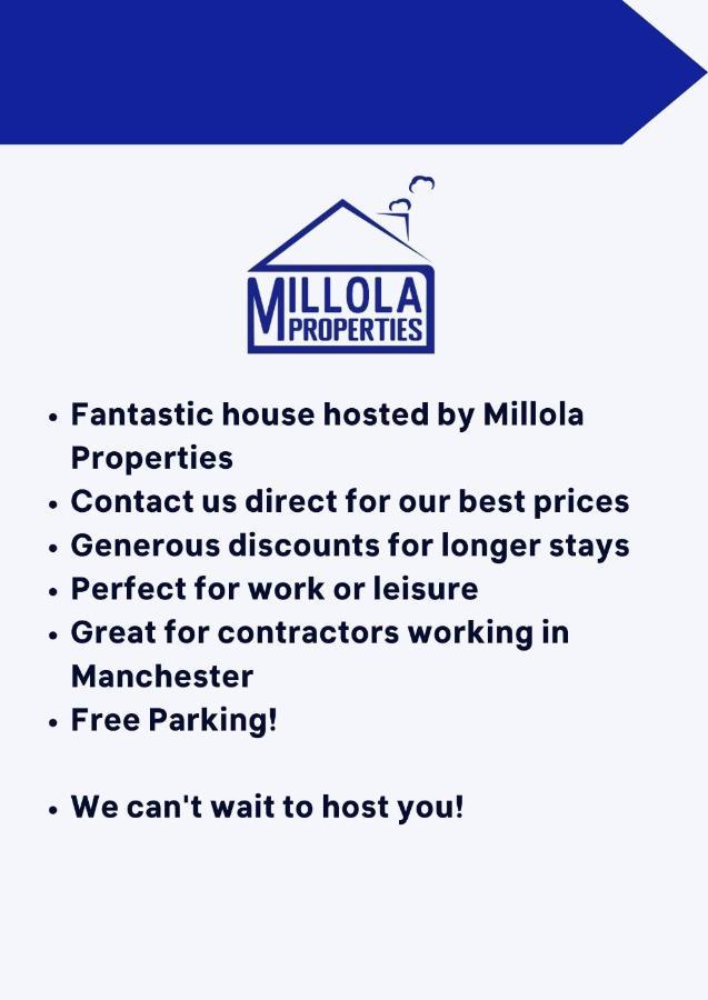 1 Mile To Etihad Stadium & Coop Arena, Free Parking, 7 Ppl Villa แมนเชสเตอร์ ภายนอก รูปภาพ